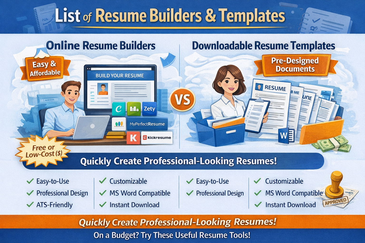 Best Resume Builders and Templates Best Resume Builders and Templates - Job Seekers Blog - JobStars USA