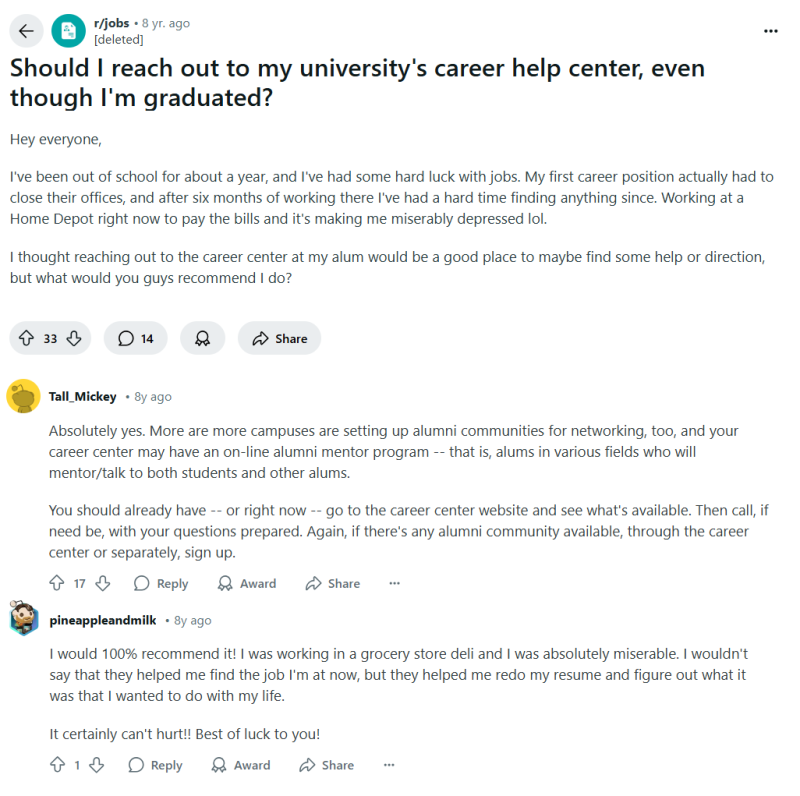 Career Services Reddit
