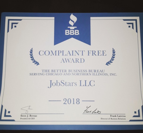 BBB Complaint Free Award 2018