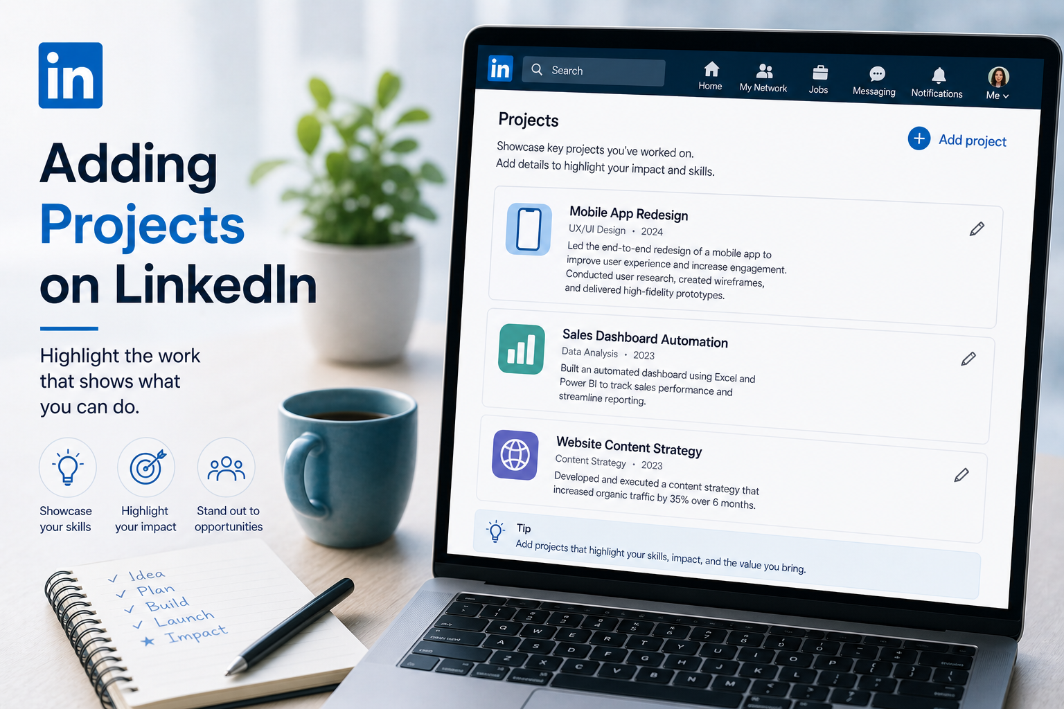 Adding Projects on LinkedIn - Job Seekers Blog - JobStars USA