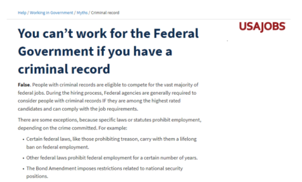 Eligibility Criminal Record USAJOBS - Blog - JobStars USA