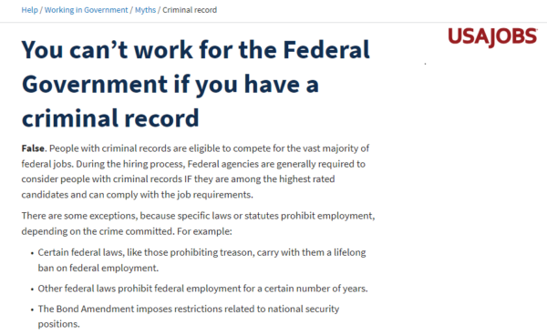 Federal Eligibility Criminal Record - Job Seekers Blog - JobStars USA