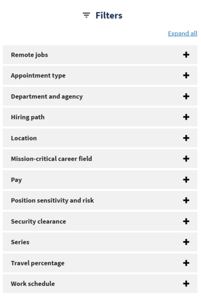 Federal Application Filters - Blog - JobStars USA