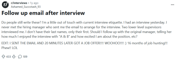 Followup After Interview - Job Seekers Blog - JobStars USA