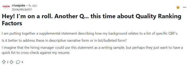 QRFs Reddit - Job Seekers Blog - JobStars USA