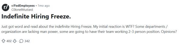 Hiring Freeze Reddit - Job Seekers Blog - JobStars USA